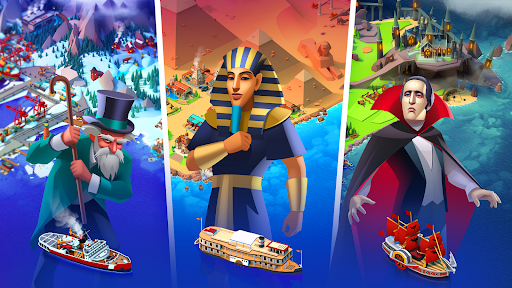 Sea Port: 在策略模拟游戏中打造城镇和货运船队 截图 3