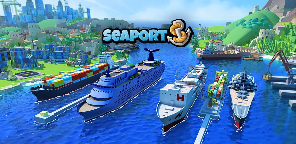Sea Port: 在策略模拟游戏中打造城镇和货运船队 背景图